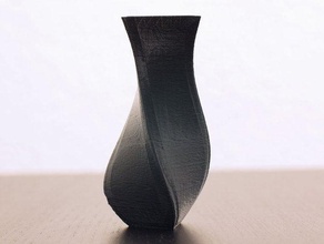 yet another vase decor design flowers pot twisted tri triangular trivase 3d print model - Mito3D