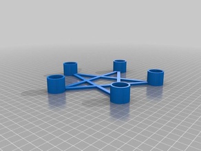 Pentagramm Kerzenhalter v2 Dekor 3d print model - Mito3D