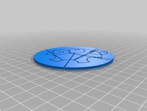 mon personnalisés randomisés circulaire gallifreyan pièce de monnaie les pièces badges 3d print model - Mito3D