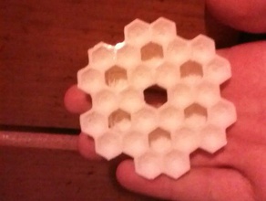 honeycomb fractal math art customizer hexagon infill support material 3d print model - Mito3D