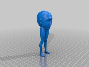 cabeza humana piernas arte 3d print model - Mito3D