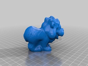 rubber lion art makerbotdigitizer scan 3d print model - Mito3D