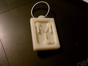 flux capacitor keychain other back future solidworks 3d print model - Mito3D
