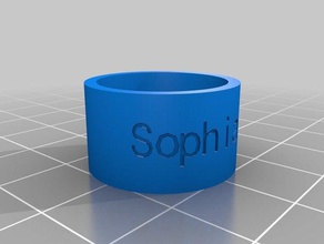 sophia anello anelli personalizzato 3d print model - Mito3D