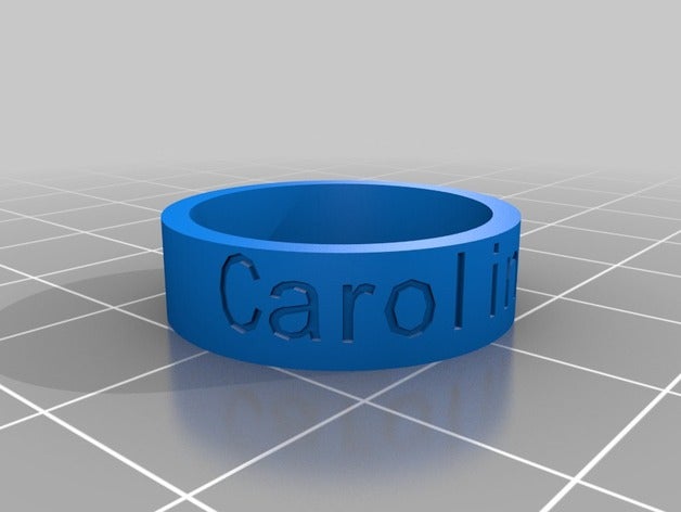 carolina yüzük özelleştirilmiş 3D print model - Mito3D