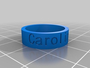 carolina anello anelli personalizzato 3d print model - Mito3D