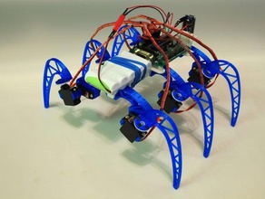 3d printable modular hexapod robot frame robotics 3d print model - Mito3D
