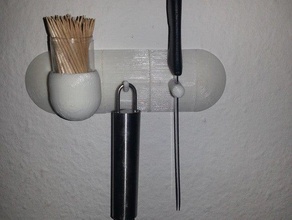 modular kitchen hanger system dining holder knife organisation tools 3d print model - Mito3D