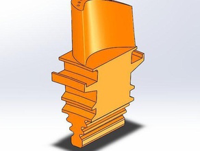stage 1 bucket heavy duty gas turbine engineering 3d print model - Mito3D