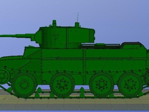 sowjetische Kavallerie-Panzer bt-2 Fahrzeuge 3d print model - Mito3D
