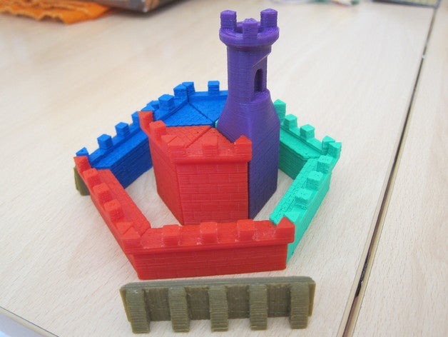 Zauberer-Turm-Spiel-Stücke Spiele Burg Feuer Flamme mittelalterliche 3D print model - Mito3D