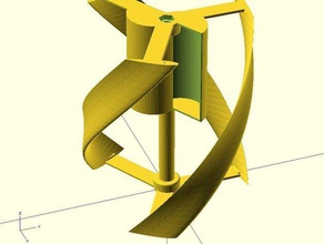 savonius vawt gorlov mühendislik 3d yeşil enerji openscad osat yoktu Yarışması 3d print model - Mito3D