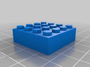 lego 4x4 ad 1 isolato costruzione i giocattoli personalizzato 3d print model - Mito3D