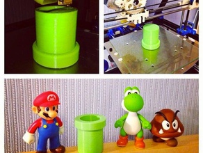 supermario warp pipe toy game accessories geek goomba green nintendo tube wrap yoshi 3d print model - Mito3D
