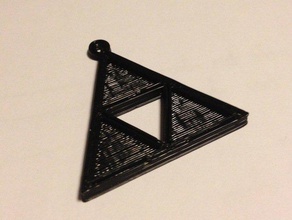 triforce colgante joyería juego collar ornamento stl 3d print model - Mito3D