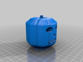 zombie jack-o-lantern decoração personalizado 3d print model - Mito3D