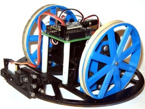 robodyssey mouse wheel modification set robotics servo 3d print model - Mito3D