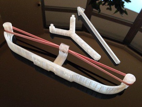 bow arrow also shoots straws mechanical toys 3d print model - Mito3D