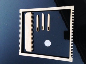 laurens tezgah sanat araçlar lazer kesici kontrplak iplik 3d print model - Mito3D