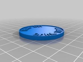 rose inn coin chip coins badges customized 3d print model - Mito3D