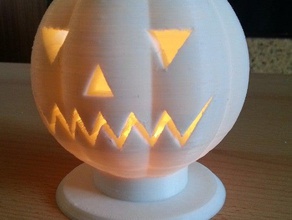 la calabaza de halloween cabeza candelita titular vela decoración 3d print model - Mito3D