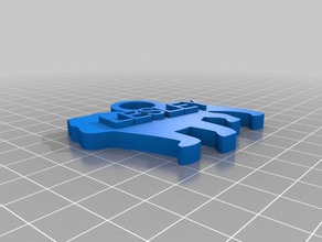 lesley trousseau de clés porte-clés personnalisé 3d print model - Mito3D