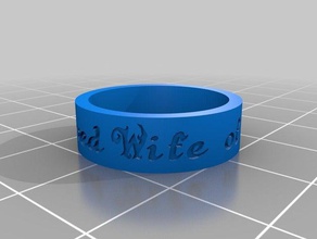 ring loved wife 14 years rings customized 3d print model - Mito3D