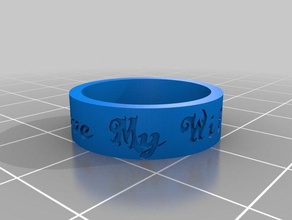 ring love my wife forever- rings customized 3d print model - Mito3D