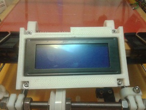reprapworld lcd screen faceplate+ mounting hooks mendel prusa 3d printer parts makergear 3d print model - Mito3D