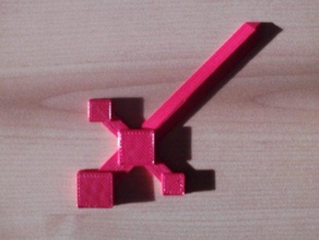 anpassbare Schwert Kunst customizer doppelt drucken mideivil 3d print model - Mito3D