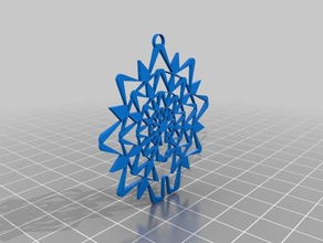 celestial pendant earrings fun god holiday makerbotornaments sculpture snowflake 3d print model - Mito3D