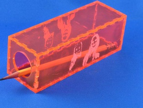 face holder containers adobeillustrator box pencilholder pencil robbinsvillehighschool 3d print model - Mito3D