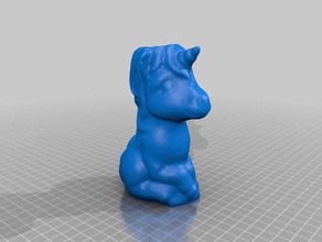 unicorn medium dark scan scans replicas makerbotdigitizer 3d print model - Mito3D