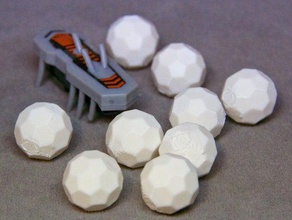 nano œuf jouet jeu accessoires l'icosaèdre tronqué 3d print model - Mito3D