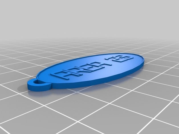 area 23 oval keychain keychains customized 3D print model - Mito3D