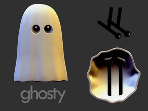 ghosty ojos esculturas 3d print model - Mito3D