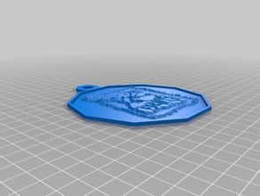 paile dawg medallion 2d art customized 3d print model - Mito3D