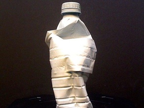 schiacciato bottiglia di plastica dell'acqua art makerbotdigitizer scansione 3d print model - Mito3D