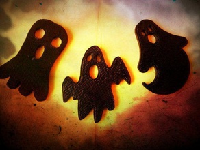 simple ghost pack models edge ghosts glowing halloween kummitus solid