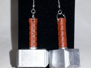 mjolnir earrings hammer meow 3d print model - Mito3D