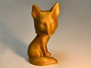 bobble head fox 3d digitalizados decoração animais 123d catch bobblehead raposas a primavera elástico 3d print model - Mito3D