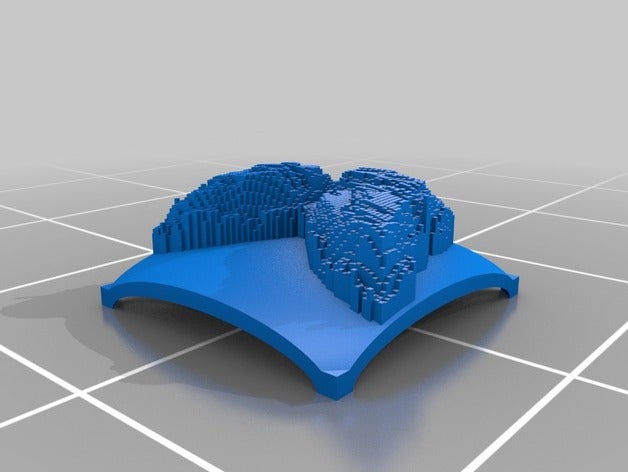 my customized 75x75 hemisphere b9creator raster 2d art 3D print model - Mito3D