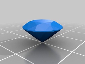 diamond stone jewelry brilliant cut 3d print model - Mito3D