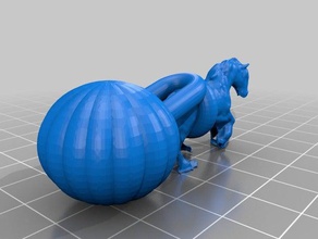 cheval tirant la citrouille 3d l'impression 3d print model - Mito3D