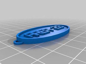 oval alan 23v2 Anahtarlık özelleştirilmiş 3d print model - Mito3D