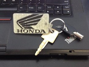 honda trousseau de clés porte-clés moto 3d print model - Mito3D