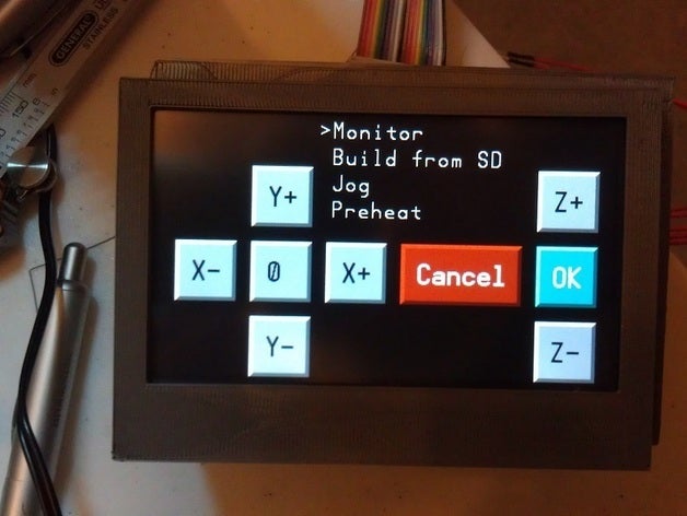 43 lcd touchscreen frontal 3d a impressora partes 3D print model - Mito3D