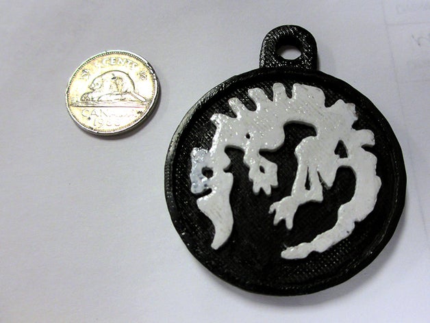 fossil pendant keychains dinosaur dualstrusion paradox 3D print model - Mito3D