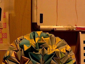 origami yarım küre chika bunlar sanat makerbotdigitizer tarama 3d print model - Mito3D