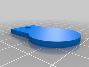 kurze Supermarkt Schlüsselanhänger au hand tools angepasst 3d print model - Mito3D
